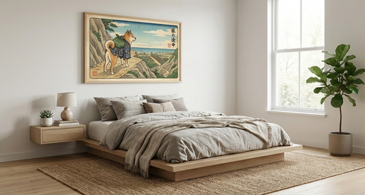 The Wanderer - Ukiyo-e Shiba Inu Art Print