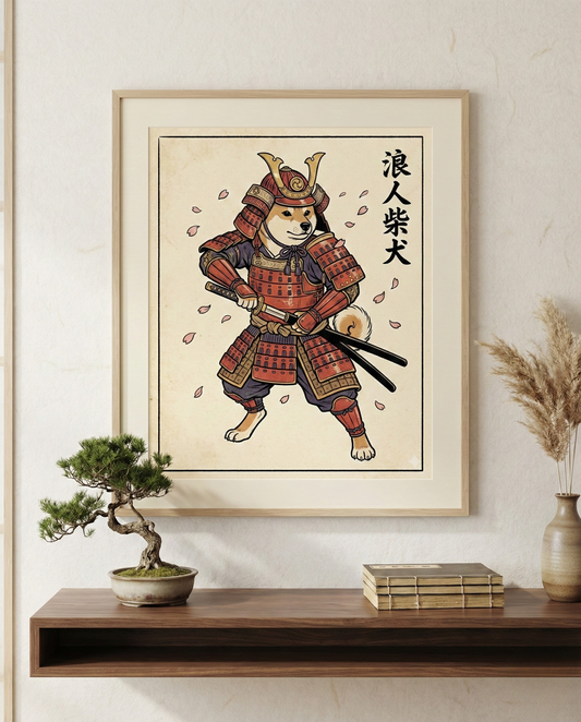 Samurai Shiba - Edo Art Print